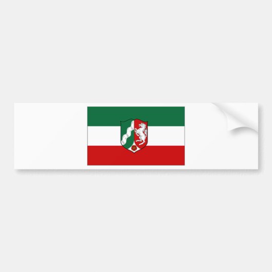 Duitsland Noord-Rijnvlag Bumpersticker (Voorkant)