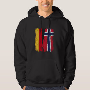 Duitsland Noorwegen Halve vlag Duitse Noorse afkom Hoodie