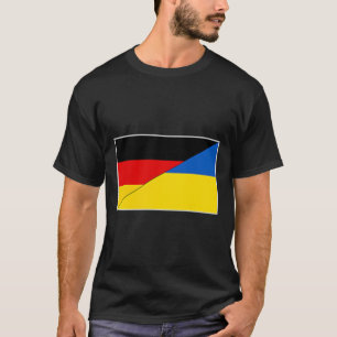 Duitsland Oekraïne Vlag Duitse Oekraïense Onderste T-shirt