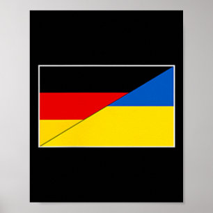 Duitsland Oekraine Vlag Duitse Oekraïense Steun Bu Poster