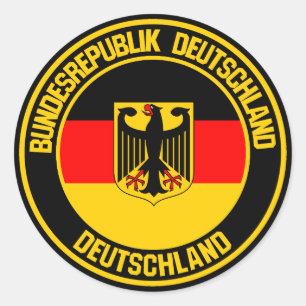 Duitsland om Embleem Ronde Sticker