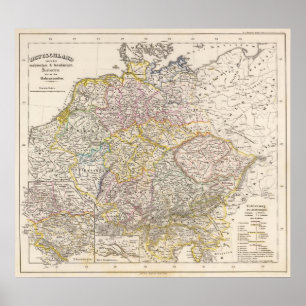 Duitsland onder de deelstaat Saksen Poster