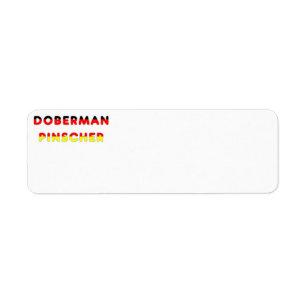 duitsland onder de vlag van doberman pinscher etiket