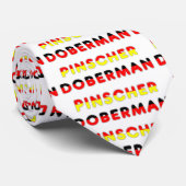 duitsland onder de vlag van doberman pinscher stropdas (Opgerold)