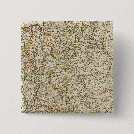 Duitsland, Oostenrijk, Europa Vierkante Button 5,1 Cm (Voorkant)