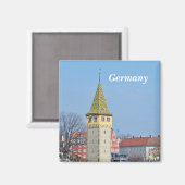 Duitsland - Oude Vuurtoren in Lindau Magnet (Voorkant / Achterkant)