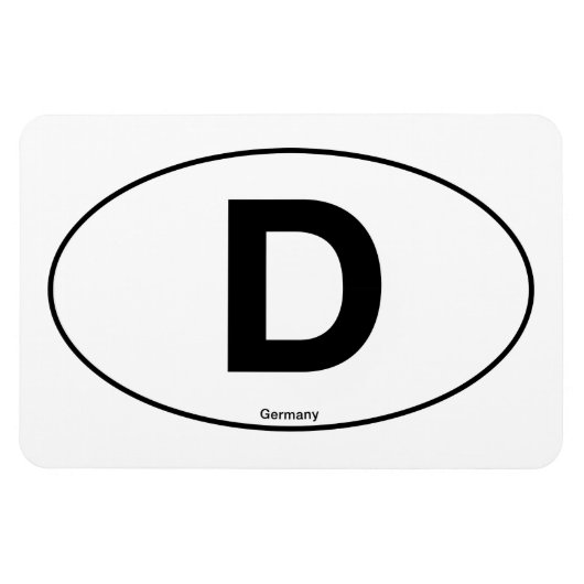 Duitsland Oval Magneet (Horizontaal)