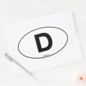 Duitsland Oval Ovale Sticker (Envelop)