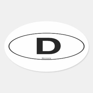 Duitsland Oval Ovale Sticker