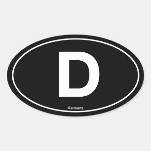 Duitsland Oval Ovale Sticker