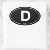 Duitsland Oval Ovale Sticker (Tas)