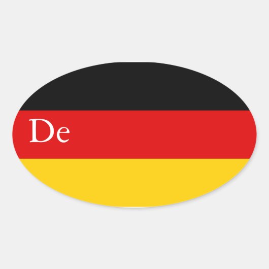 DUITSLAND OVALE STICKER (Voorkant)