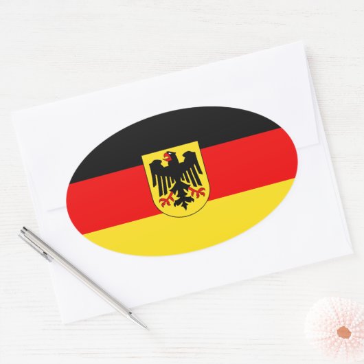 DUITSLAND OVALE STICKER (Envelop)