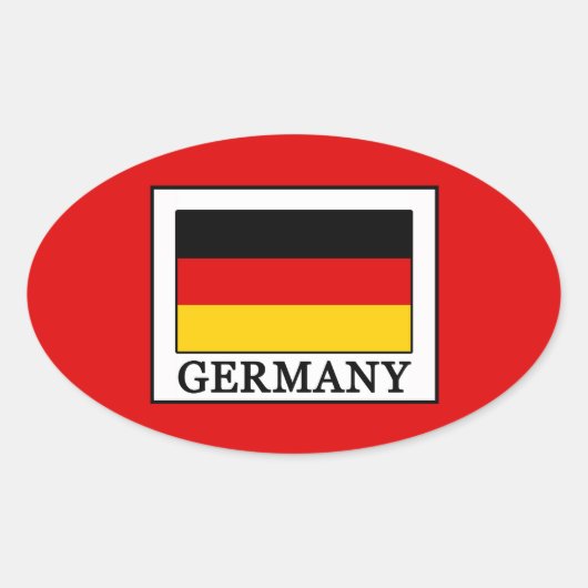 Duitsland Ovale Sticker (Voorkant)