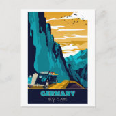 Duitsland per auto briefkaart (Voorkant)