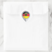 Duitsland Pin Locatie Vlag Ronde Sticker (Tas)