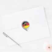 Duitsland Pin Locatie Vlag Ronde Sticker (Envelop)