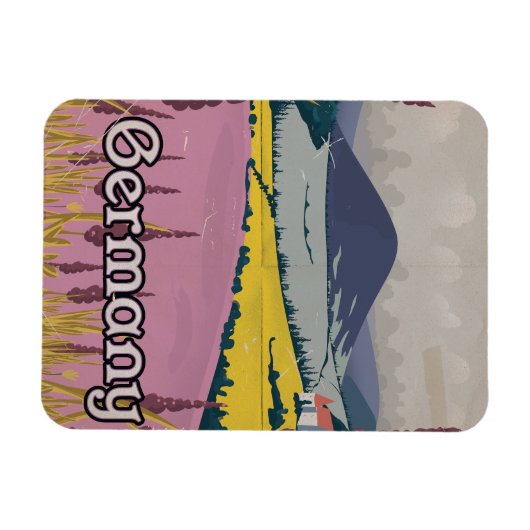 Duitsland Platteland reisposter Magneet (Horizontaal)