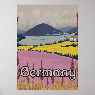 Duitsland Platteland reisposter Poster
