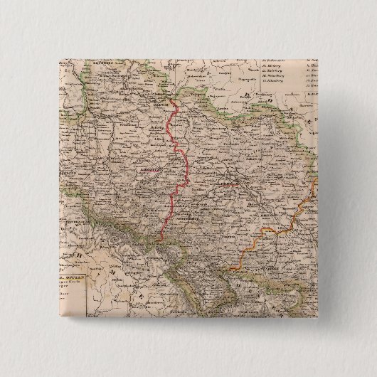 Duitsland, Polen Vierkante Button 5,1 Cm (Voorkant)