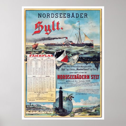 Duitsland Poster voor reizen met tussenkomst terug (Voorkant)