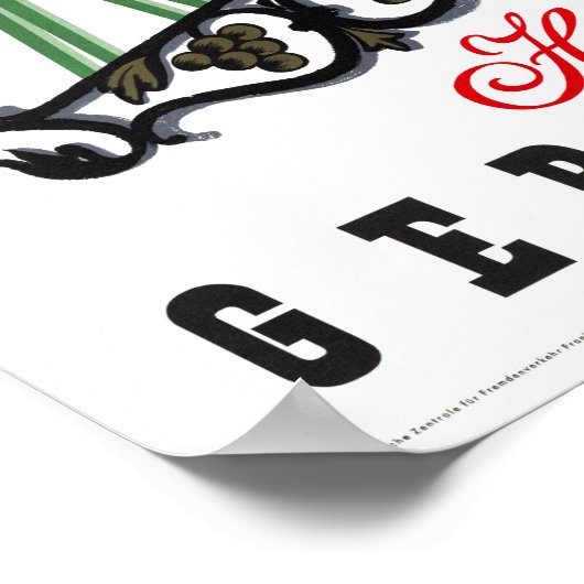 Duitsland Poster voor reizen met tussenlanding ter (Hoek)