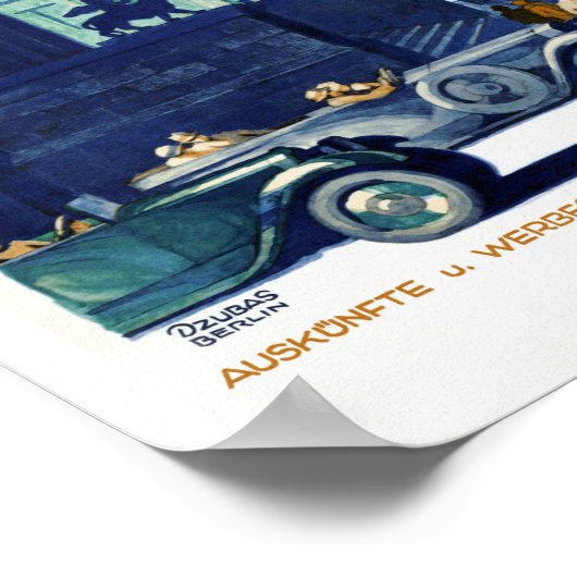 Duitsland Poster voor reizen met tussenlanding ter (Hoek)