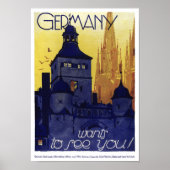 Duitsland Poster voor reizen met tussenlanding ter (Voorkant)