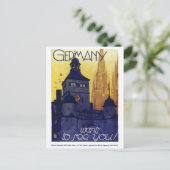Duitsland Poster voor reizen met tussenlanding ter Briefkaart (Staand voorkant)