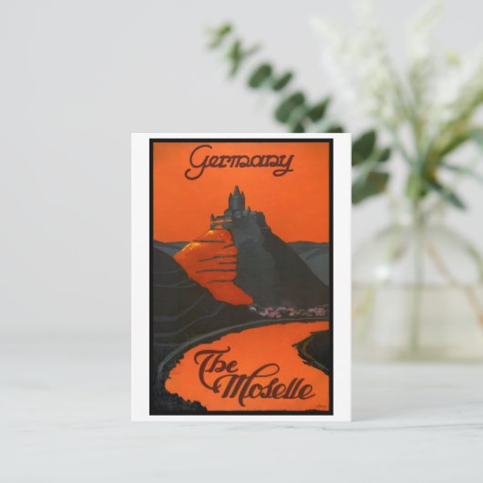 Duitsland Poster voor reizen met tussenlanding ter Briefkaart (Staand voorkant)