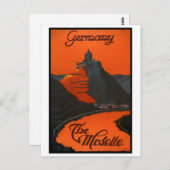 Duitsland Poster voor reizen met tussenlanding ter Briefkaart (Voorkant / Achterkant)