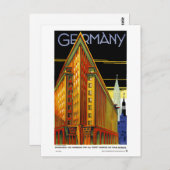 Duitsland Poster voor reizen met tussenlanding ter Briefkaart (Voorkant / Achterkant)