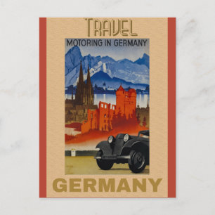 Duitsland Poster voor reizen tussen Duitse vintage Briefkaart