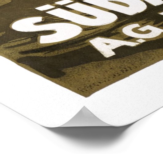 Duitsland Poster voor reizen vanaf 1930 hersteld (Hoek)