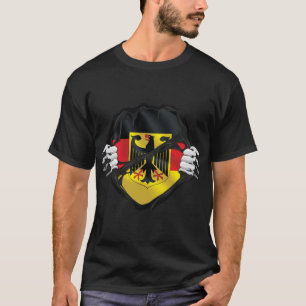 Duitsland Pure Roots Flag Black T-shirt