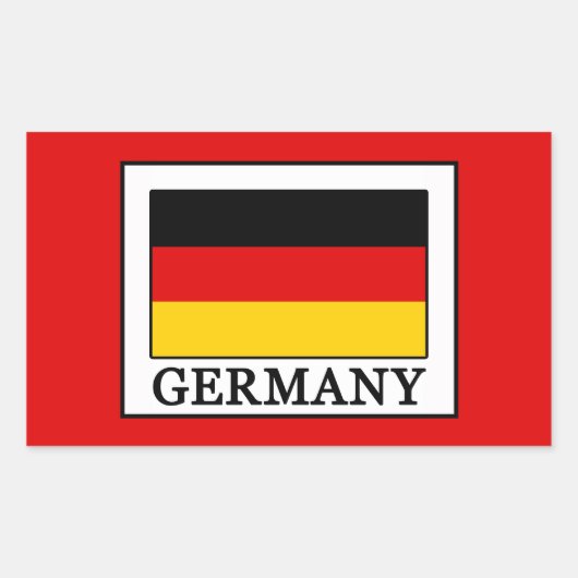 Duitsland Rechthoekige Sticker (Voorkant)