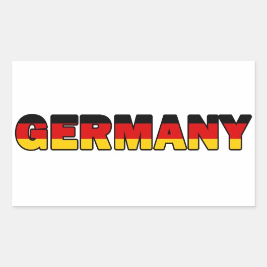 Duitsland Rechthoekige Sticker (Voorkant)