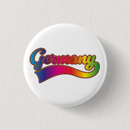 Duitsland Regenboog logo Ronde Button 3,2 Cm (Voorkant)