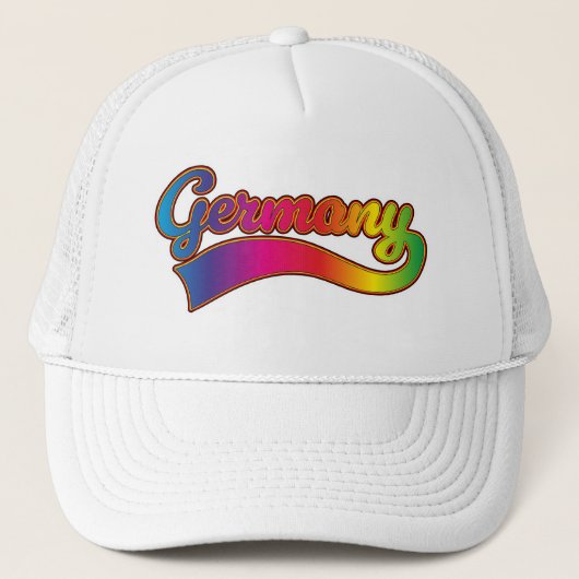 Duitsland Regenboog logo Trucker Pet (Voorkant)