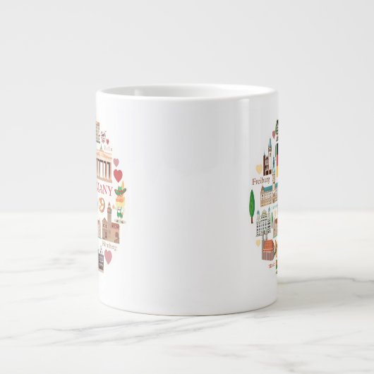 Duitsland reispictogrammen grote koffiekop (Voorkant)