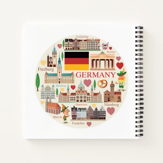 Duitsland reispictogrammen notitieboek (Achterkant)