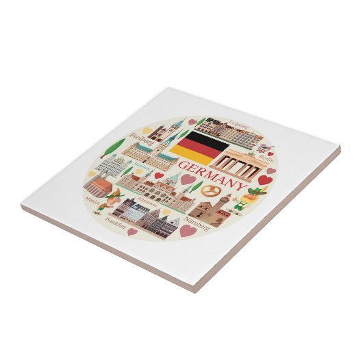 Duitsland reispictogrammen tegeltje (Zijkant)