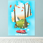Duitsland Reisposter. Canvas Afdruk (Insitu (Houten vloer))