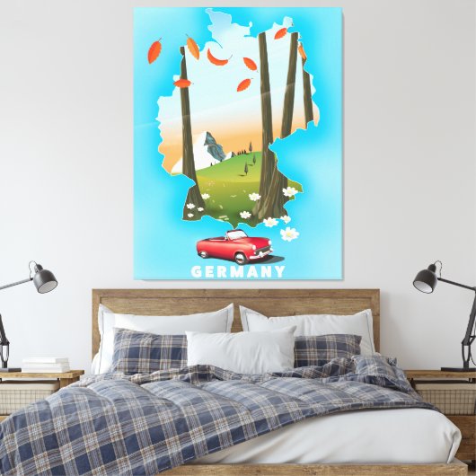Duitsland Reisposter. Canvas Afdruk (Insitu (Slaapkamer))