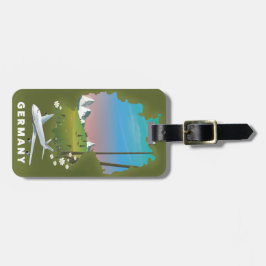 Duitsland reisposter geïllustreerd bagagelabel