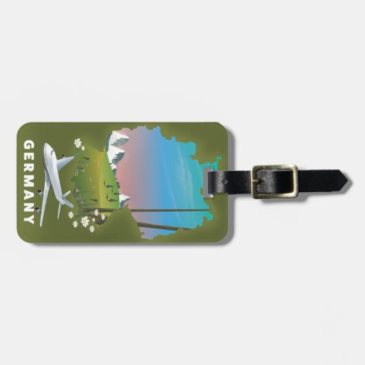 Duitsland reisposter geïllustreerd bagagelabel (Voorkant horizontaal)