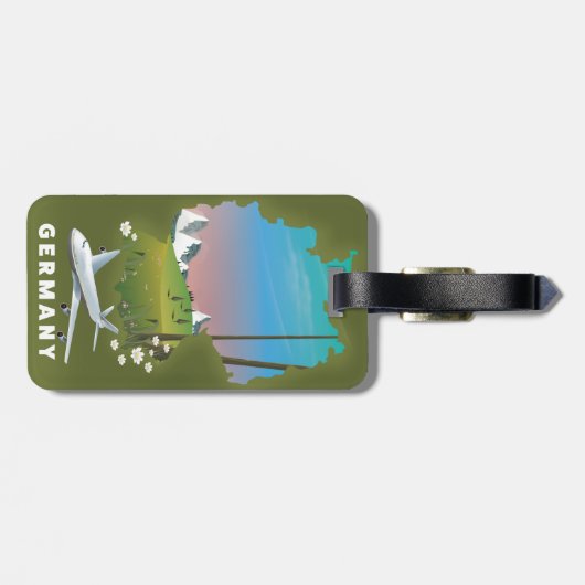 Duitsland reisposter geïllustreerd bagagelabel (Achterkant horizontaal)