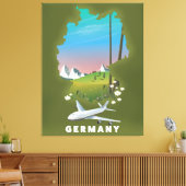 Duitsland reisposter geïllustreerd canvas afdruk (Insitu (Woonkamer))