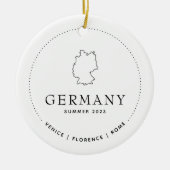 Duitsland Reizen Classic Custom Keepsake Keramisch Ornament (Voorkant)