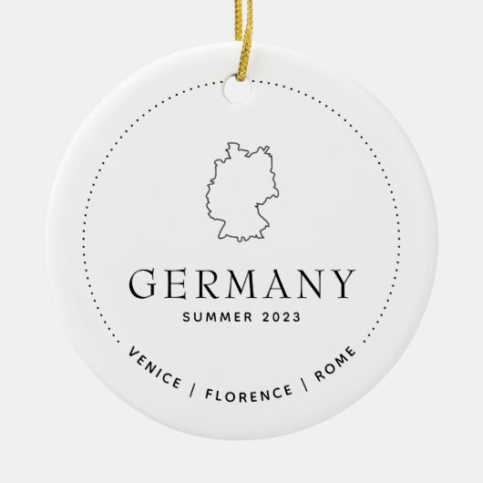 Duitsland Reizen Classic Custom Keepsake Keramisch Ornament (Voorkant)